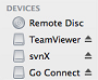 Finder menu